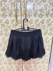 Black Lace Mini Skirt