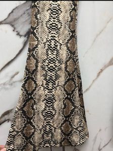 Snakeskin Print Bell Bottoms