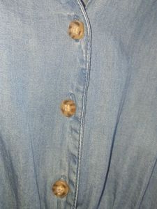 Denim Button-Down Mini Dress