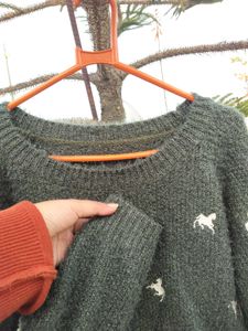 Green Sweater with Unicorns