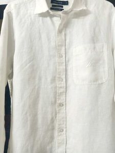 New Nautica White Linen Shirt