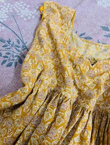 Yellow Short Kurti/ Top