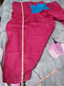 New Cotton Terry Rubia Salwar Dark Pink