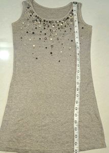 Golden Embellished Tank Top