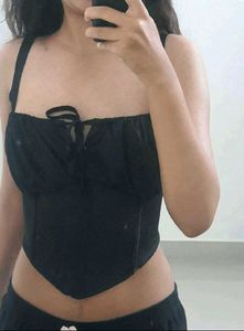 Y2K Corset Bustier Boning Top / Pinterest