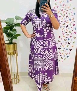 Printed Purple Kurta