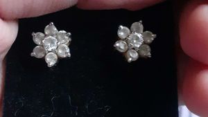 Diamond Flower Earrings