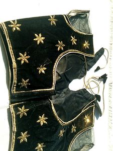 Embroidered Velvet Blouse