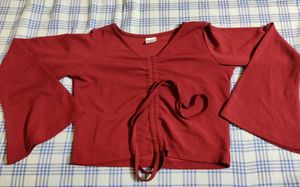 Maroon Crop Top 😻