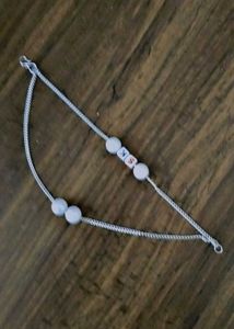 Custom Initial Beaded Silver Bracelet