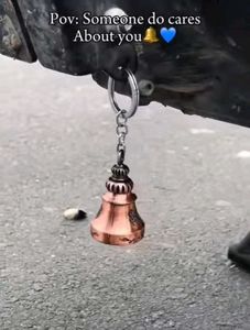 Mini Metal Bike Bell Keychain | Good Luck Hanging