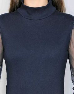 Trendy Stylish Net Sleeves Top
