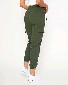 Olive Green Cargo Joggers