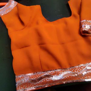 42&#34; Size Single Katori Orange Sequin Blouse