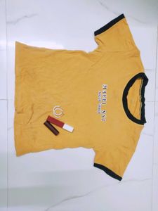 Yellow Crop TSHIRT Top