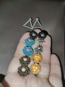 Set Of Earrings/Rings/Pendant + 🆓 Curtain Button