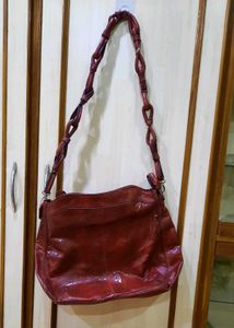Red Leather Hobo Bag