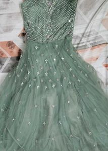 Sage Green Embellished Formal Dress