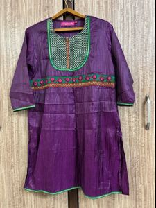 Rang Manch Silk Kurta (L)