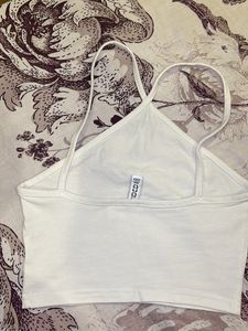 H&amp;m White Crop Top(xxs)