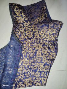 Blue &amp; Gold Floral Blouse
