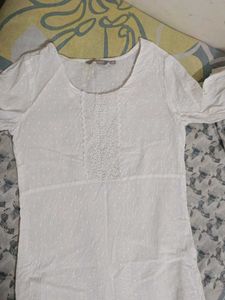 White Embroidered Top