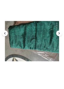New  Green Saree With Attached Blouse Piece