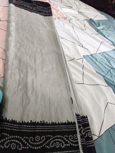 Gray Saree With Black Border For Comfortable Life