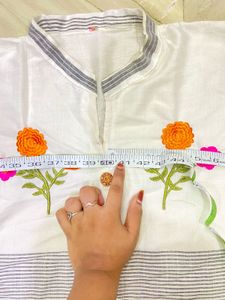Floral Embroidered Striped Tunic