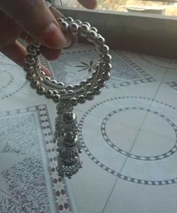 Silver Jhumka Bangle Set