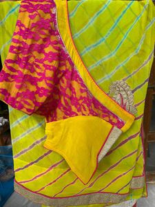 Leheriya Saree with Blouse