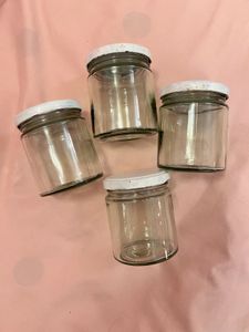 Set Of 4 Glass Mason Jar