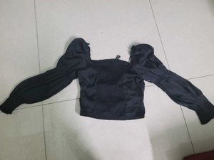 H&amp;M Black Corset Style Top