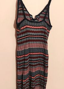 Multicolored Body Hugging Midi Dress