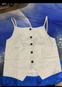 Gray Buttoned waistcoat