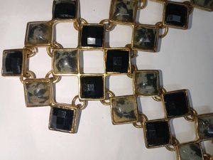 Black And Gray Statement Neckpiece