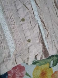 Blouse with Lace Trim Detail