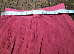 Red Plazzo With Pocket