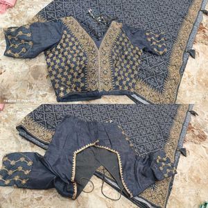 Elegant Embroidered Saree
