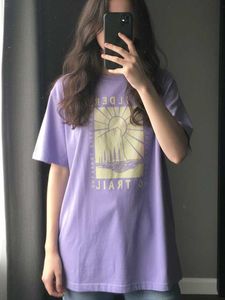 Lavender Graphic Oversized Tee