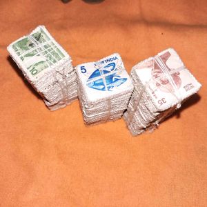 3x500 Vintage Indian Postage Stamp Stack