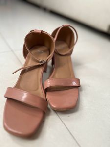 Madish Nude pink Block Heels