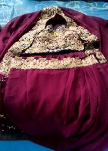 Elegant Maroon Ethnic Gown