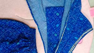 Blue Ethnic Girls Set