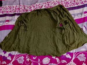 Olive Green Button-Down Top