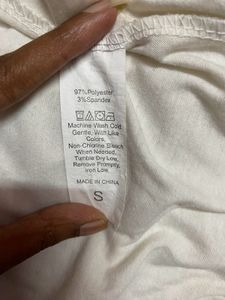 White Crop Top With Black Tape