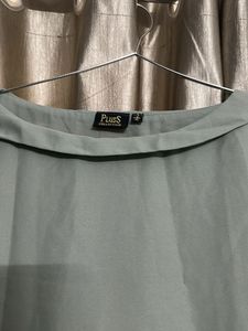 Chic Sage Green Boat Neck 3/4 Sleeve Top