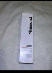 Minimalist Sunscreen Spf 40 Seal Pack New No Coin