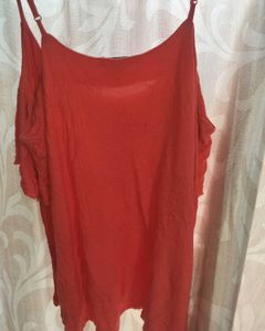 Coral Ruffle Tank Top