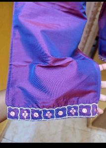 Purple Embroidered Kurta Set